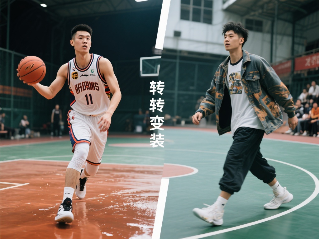 方硕晒篮球转场变装视频：篮球是我生活的全部