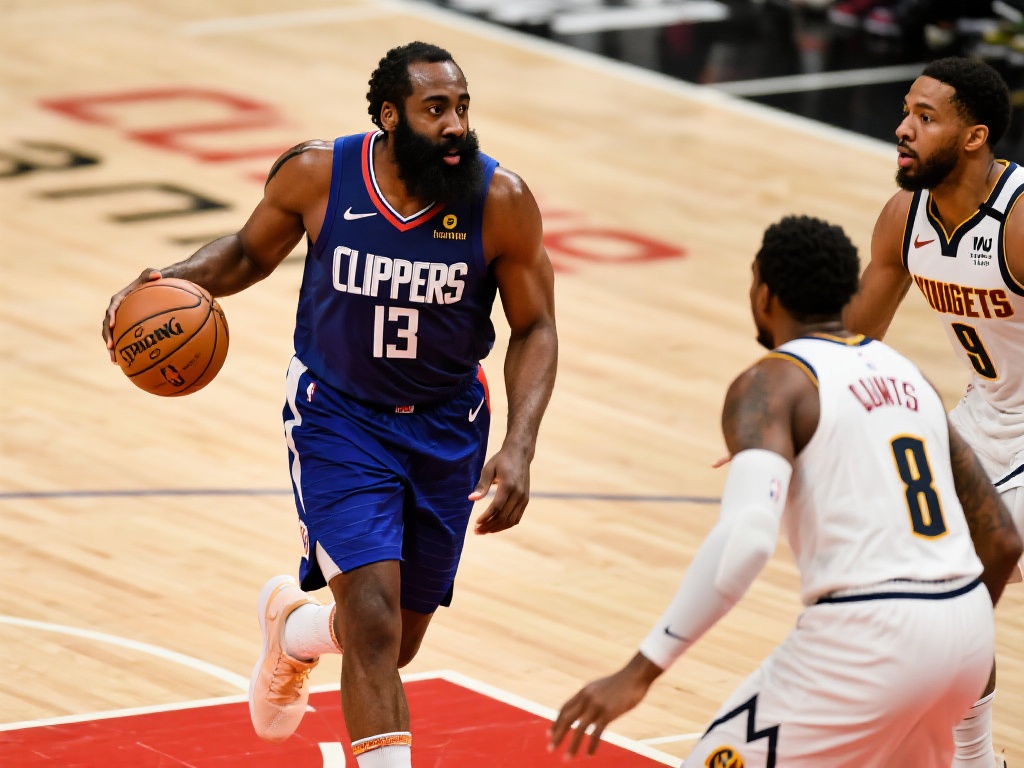 哈登力挽狂澜 28分8助攻助快船击败掘金