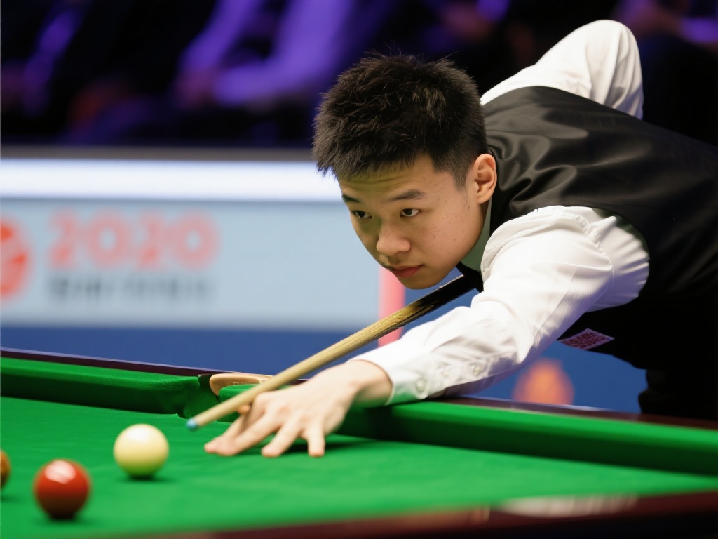 斯诺克世锦赛决赛：赵心童大比分领先威廉姆斯