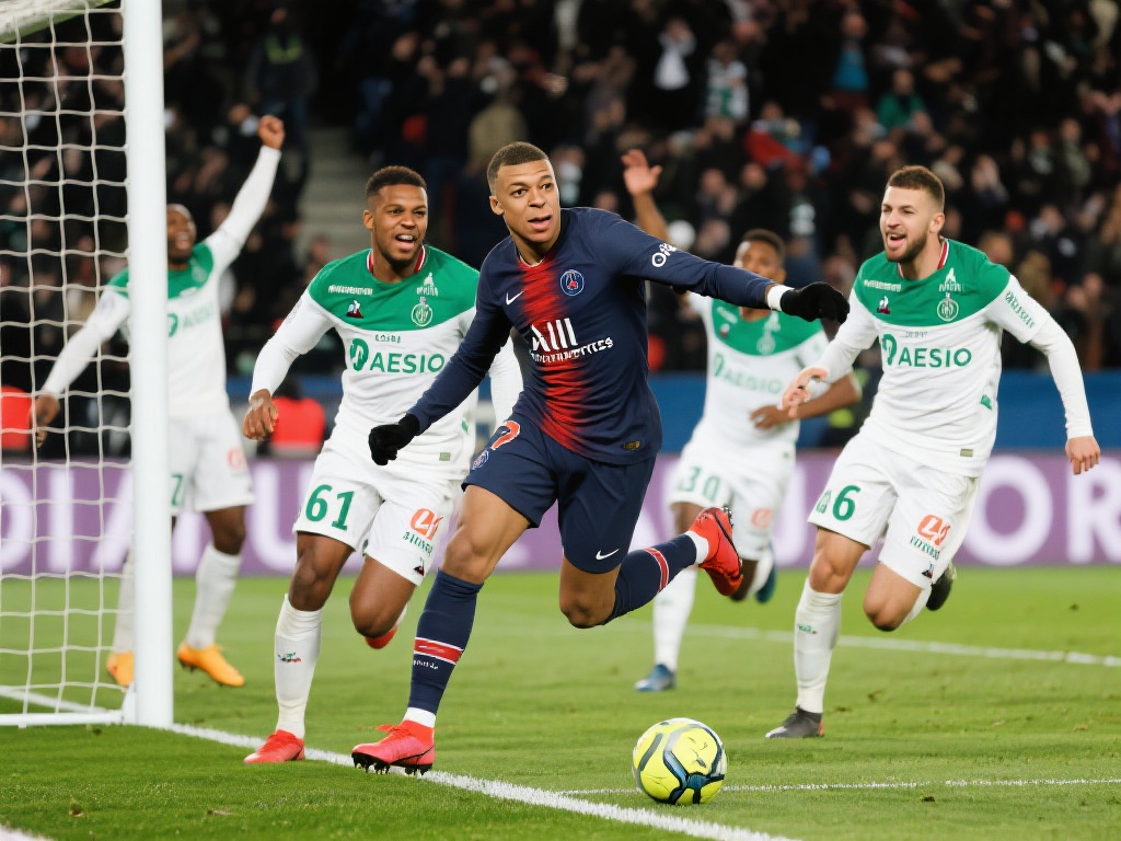 法甲-杜埃梅开二度拉莫斯建功 巴黎圣日耳曼6-1狂胜圣埃蒂安