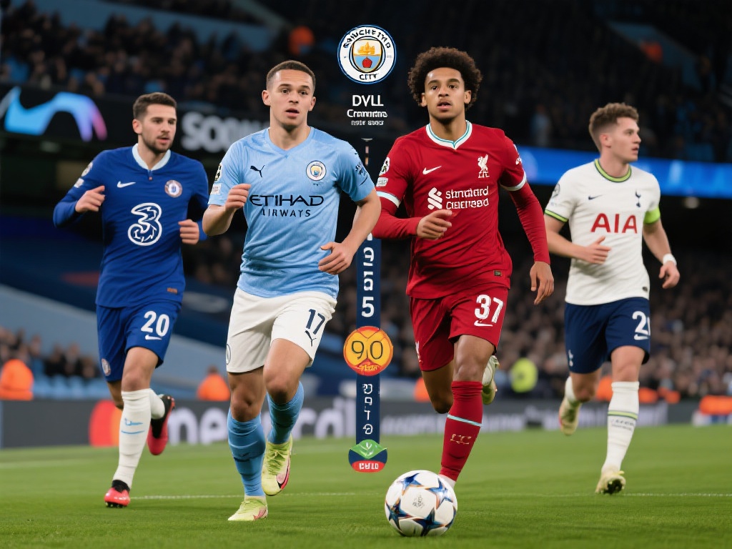 英超欧冠席位争夺白热化，6队角逐最后4个名额