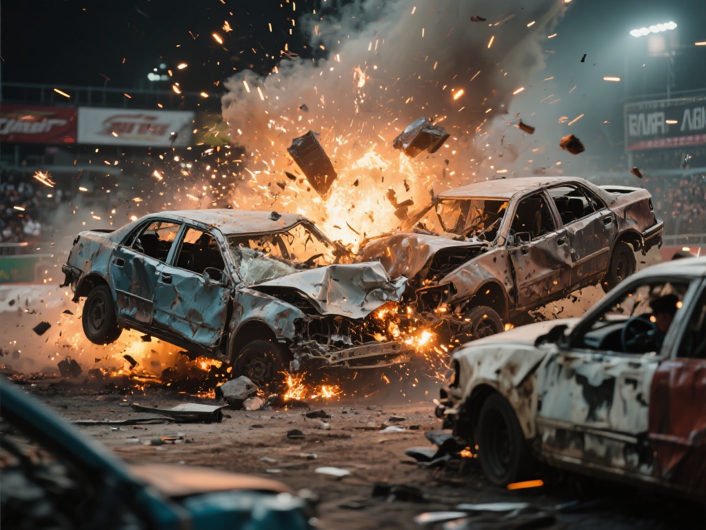 过瘾!国外疯狂的报废车撞车赛你看过吗?