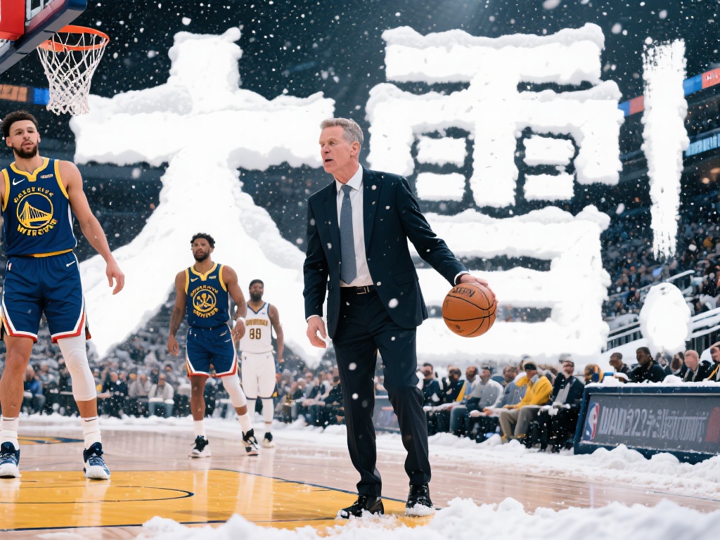 “明日挑战勇士！掘金官方分享登机瞬间：大雪打造专属特效”